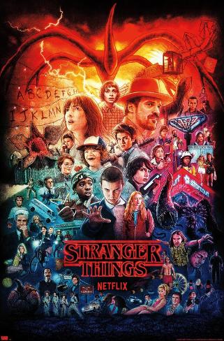 Halloween Poster - Stranger Things Three Seasons - Buy now